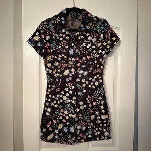Storia Black Floral Mini Dress
